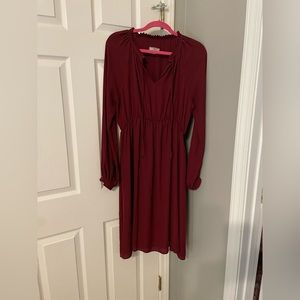 ASOS Size 12 Burgundy bohemian style dress.